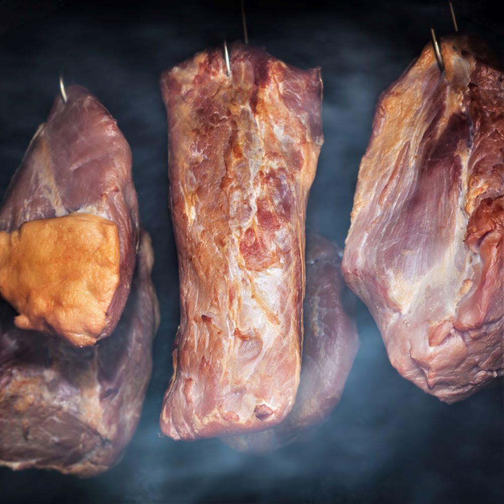 Smoked Meats and Sausages in the Case